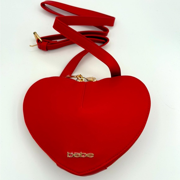 bebe Bold Red Heart Crossbody Bag – NWT - Picture 2 of 7